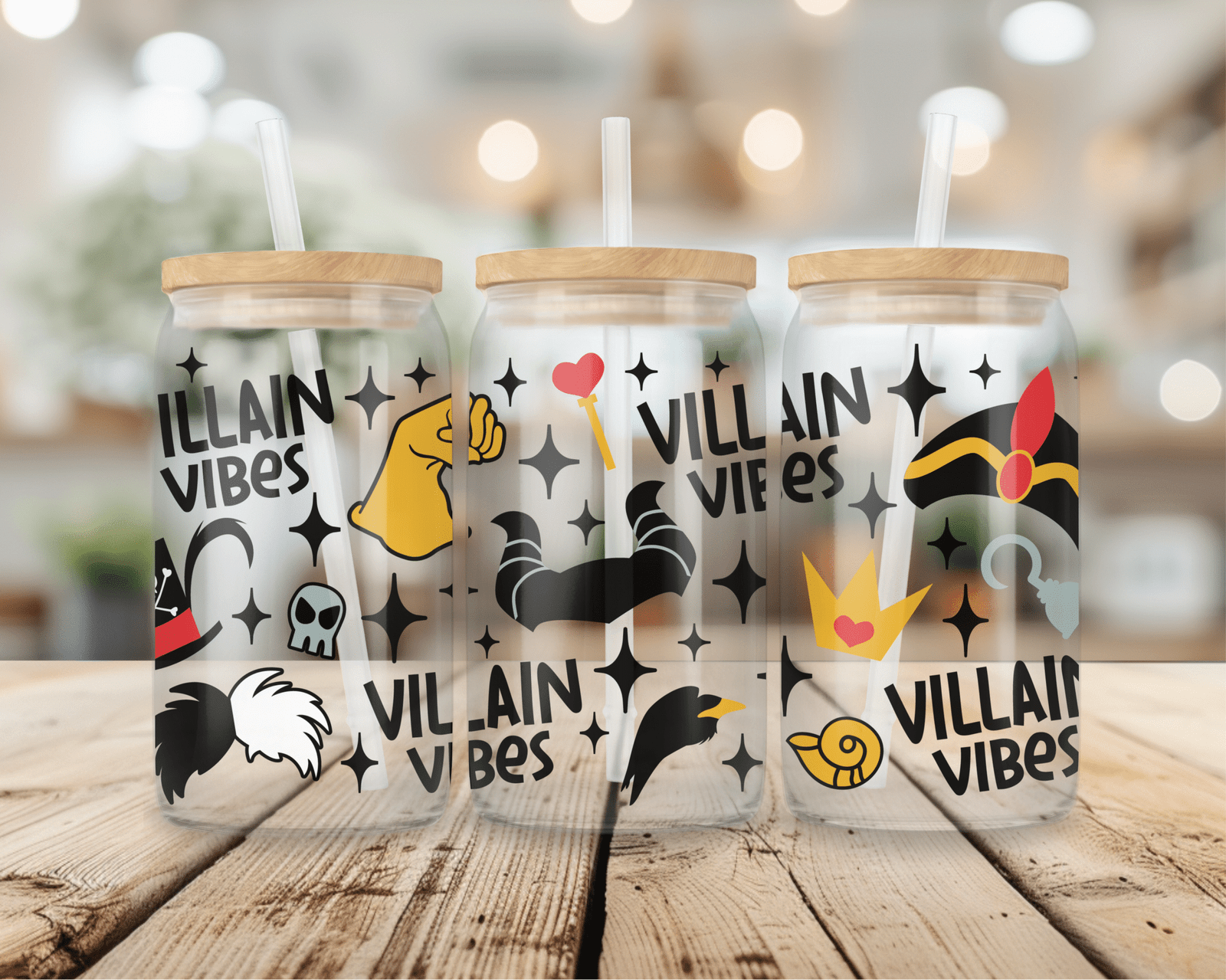 כוס זכוכית עם קשית – תמונה 10